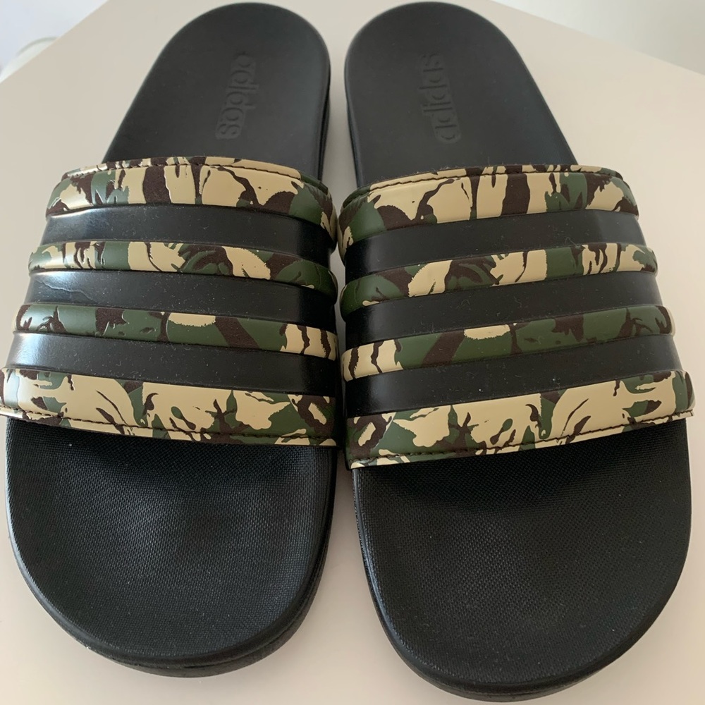 Adidas cloud foam men camo slippers